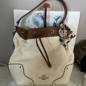 EUC Coach bucket style bag with drawstring closure